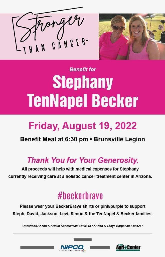 Benefit for Stephany TenNapel Becker